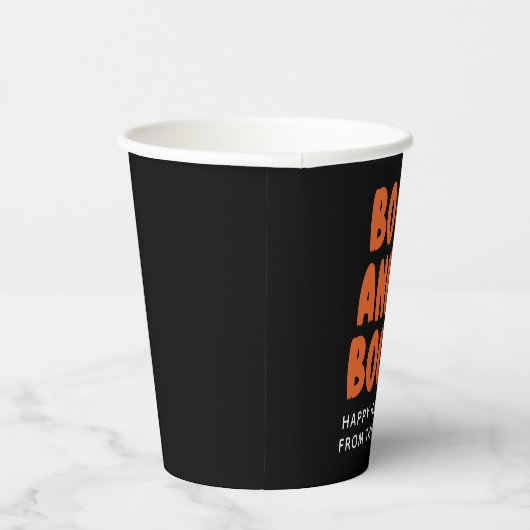 Gobelets En Papier Boos et Booze Halloween Tasses à papier jetables (Droite)