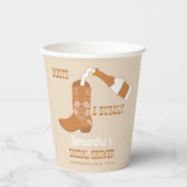 Gobelets En Papier Boots Bubbly Rustic Western Country Fête des marié (Recto)