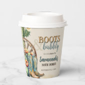 Gobelets En Papier Boots et Bubbly Country Cowgirl Western Anniversai (Verso)