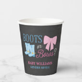 Gobelets En Papier Boots or Bows Gender Revevela Party (Recto)