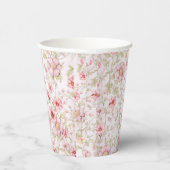 Gobelets En Papier Bords de fleurs roses (Droite)