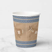 Gobelets En Papier Bordure bleue de l'Antelope sud-ouest de Pronghorn (Droite)