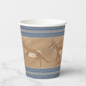 Gobelets En Papier Bordure bleue de l'Antelope sud-ouest de Pronghorn (Recto)