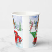 Gobelets En Papier Bordure Collie chien dans la livraison de Noël Cam (Gauche)