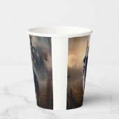 Gobelets En Papier Bordure Collie Halloween effroi (Droite)