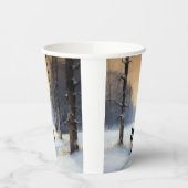 Gobelets En Papier Bordure Collie Laisser neiger Noël (Gauche)