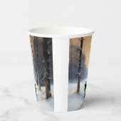 Gobelets En Papier Bordure Collie Laisser neiger Noël (Droite)