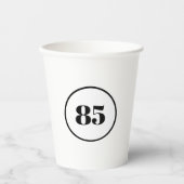 Gobelets En Papier Bordure de cercle noir (Recto)