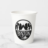 Gobelets En Papier Boston Skyline (Recto)