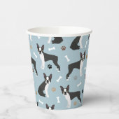 Gobelets En Papier Boston Terrier Bones and Paws (Gauche)