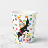 Gobelets En Papier Boston Terrier coupe d'anniversaire de papier Mira (Verso)