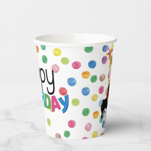 Gobelets En Papier Boston Terrier coupe d'anniversaire de papier Mira (Gauche)