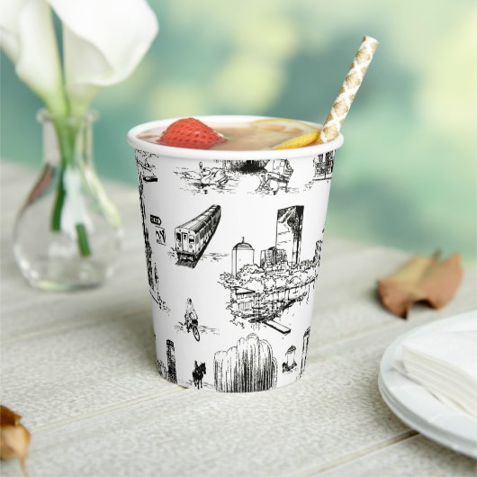 Gobelets En Papier Boston Toile (Insitu)