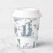 Gobelets En Papier Boston Toile Blue (Droite)