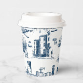 Gobelets En Papier Boston Toile Navy (Droite)