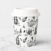 Gobelets En Papier Boston Toile Personnalisé Mariage Paper Cup (Verso)