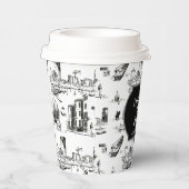 Gobelets En Papier Boston Toile Personnalisé Mariage Paper Cup (Droite)