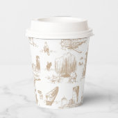 Gobelets En Papier Boston Toile Red (Verso)