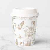 Gobelets En Papier Boston Toile Red (Recto)