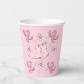 Gobelets En Papier Bot disco Cowgirl et café Cactus (Recto)