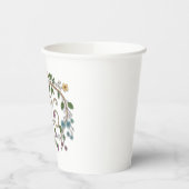 Gobelets En Papier Botanical 2026 Typography with Flowering Vines (Gauche)