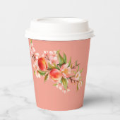 Gobelets En Papier Botanical Peach Party (Recto)