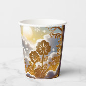 Gobelets En Papier Botanical Winter Wonderland (Recto)