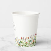 Gobelets En Papier Botanique Fleur sauvage Beverage tasses de papier (Verso)