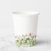 Gobelets En Papier Botanique Fleur sauvage Beverage tasses de papier (Droite)