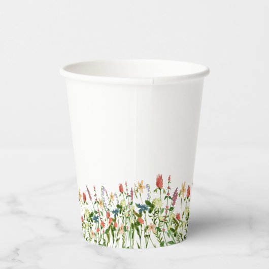 Gobelets En Papier Botanique Fleur sauvage Beverage tasses de papier (Droite)
