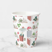 Gobelets En Papier Botanique Livres & Bibliothèque Motif de lecture (Gauche)