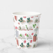 Gobelets En Papier Botanique Livres & Bibliothèque Motif de lecture (Droite)