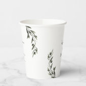 Gobelets En Papier Botanique Olive Branch Feuille Mariage italien (Gauche)
