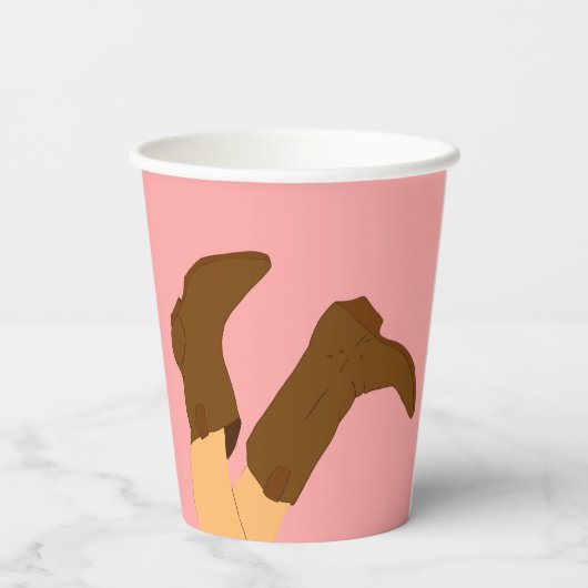 Gobelets En Papier Bottes Cowboy (Verso)