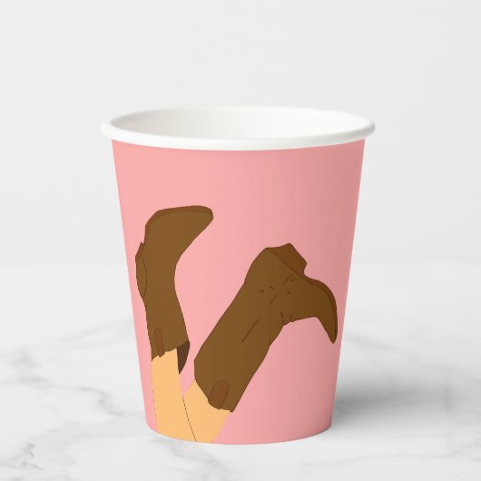 Gobelets En Papier Bottes Cowboy (Recto)