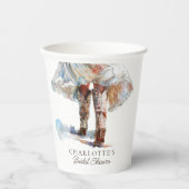 Gobelets En Papier Bottes de cowgirl occidentales rustiques douche de (Recto)