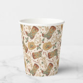 Gobelets En Papier Bottes de Noël de l'Ouest et Motif Casquette (Droite)