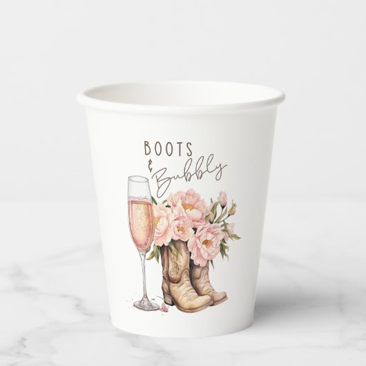 Gobelets En Papier Bottes et tasses de papier mousseux (Recto)
