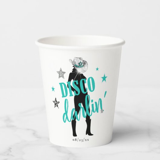Gobelets En Papier Bottes 'n Bling Disco Darlin' ID Turquoise925 (Verso)