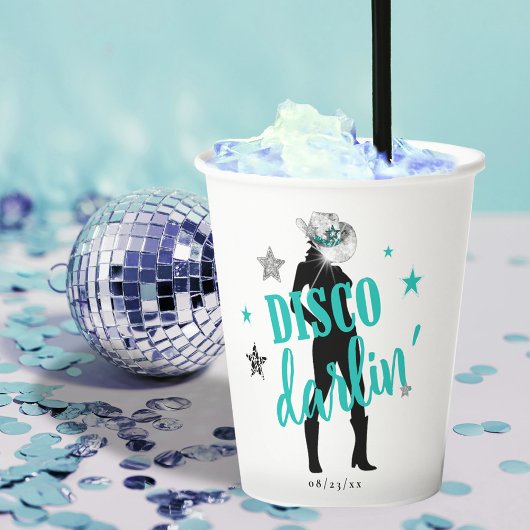Gobelets En Papier Bottes 'n Bling Disco Darlin' ID Turquoise925