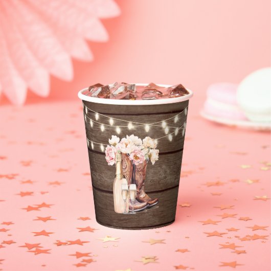 Gobelets En Papier Bottes Russe FÊTE DES MARIÉES de Merci Cowgirl (Insitu)