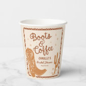 Gobelets En Papier Bottes rustiques et Fête des mariées de café tasse (Verso)