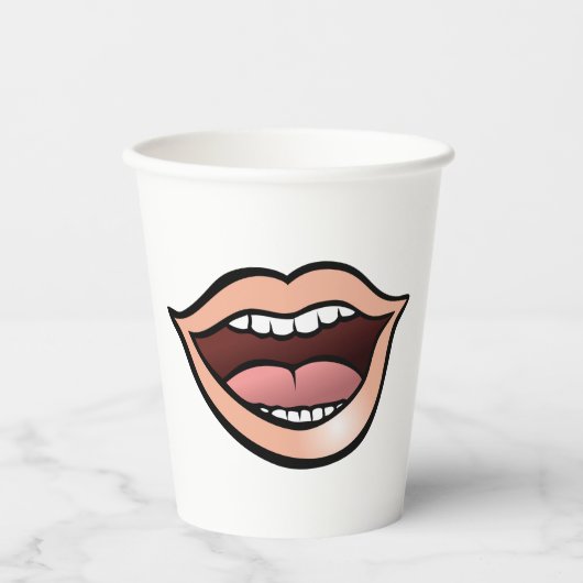 Gobelets En Papier Bouche ouverte (Recto)