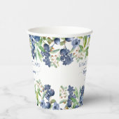 Gobelets En Papier Bouchons de papier de douche fleuris de bleuet pou (Droite)