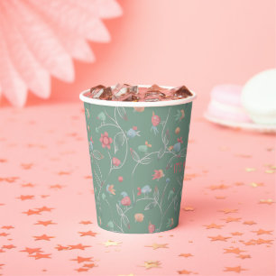 Gobelets En Papier Bouchons de papier vert Birdie pour une soirée sym