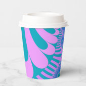 Gobelets En Papier Boucle rose et Turquoise (Verso)