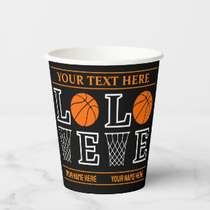 Gobelets En Papier Boucles de basket-ball, Lecteur de basket-ball Cad