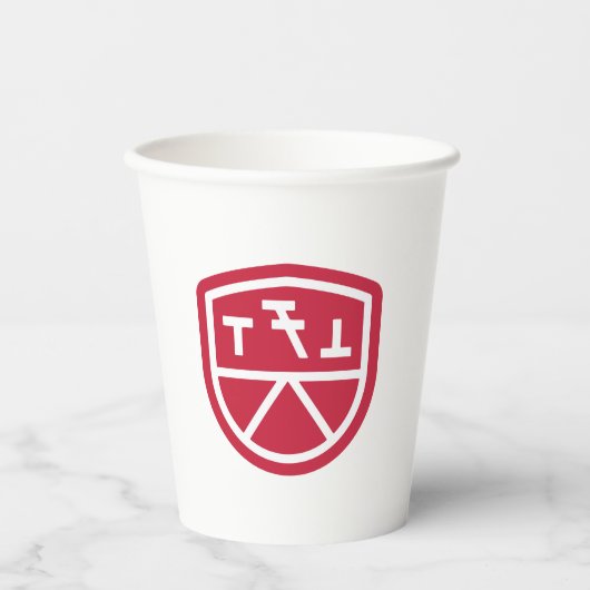 Gobelets En Papier Bouclier Phi Sigma Kappa (Recto)