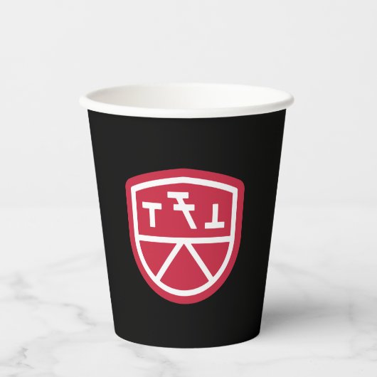 Gobelets En Papier Bouclier Phi Sigma Kappa (Recto)