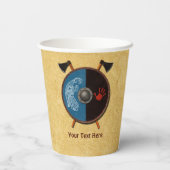 Gobelets En Papier Bouclier viking et axes (Verso)